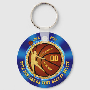 Chaveiro Pingentes de Basquete Baratos Blue e Gold para Men