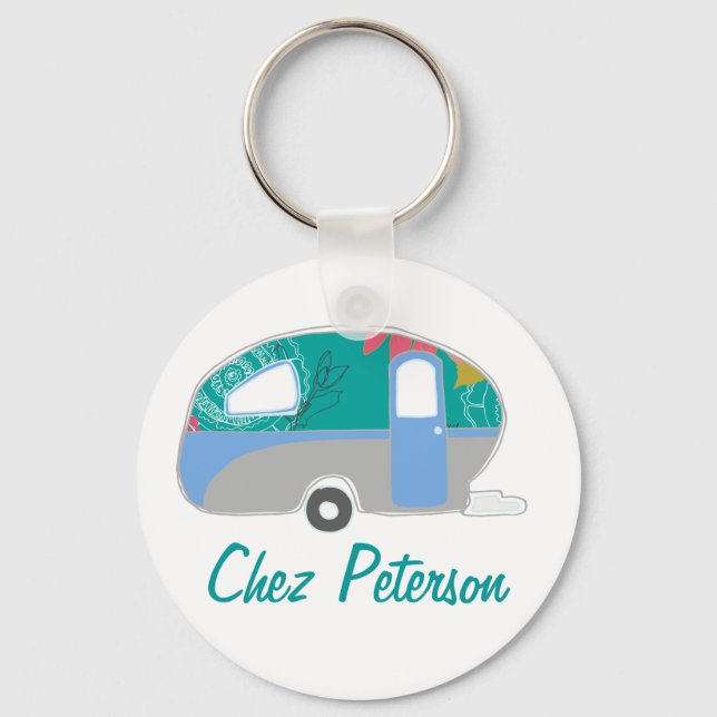 Chaveiro Pingentes Personalizados de Arte Retro para Dono d (Frente)