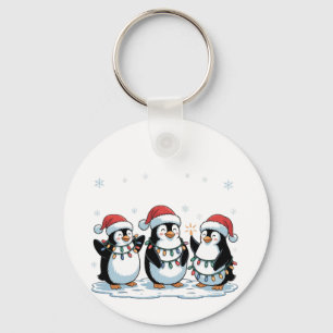 Chaveiro Pinguim Bonito Vestindo o sobrenome do Pinguim do