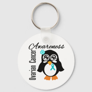Chaveiro Pinguim da consciência do câncer de ovário