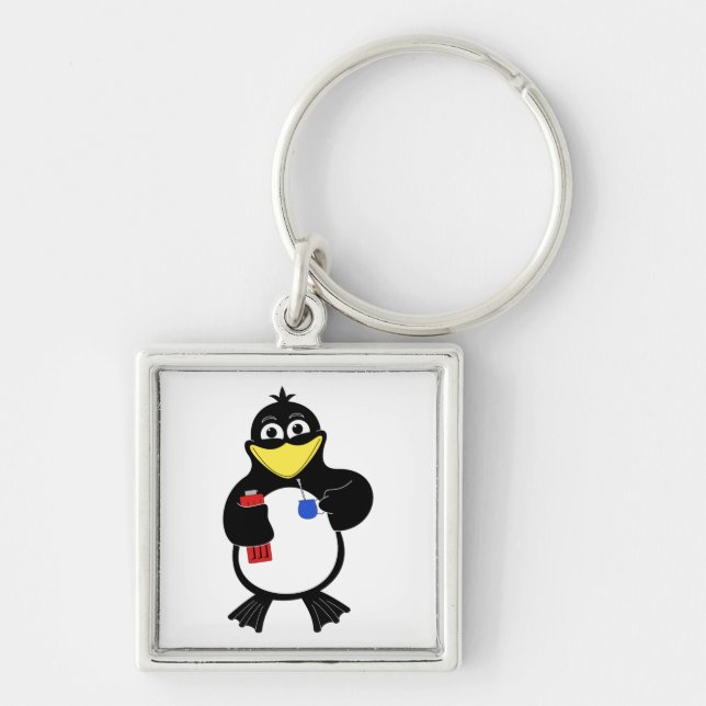 Chaveiro Pinguim de desenho animado (Frente)