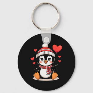 Chaveiro Pinguim do Dia dos Namorados Coração Bylloon Fofo