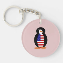 Pinguim dos EUA -- Pinguim Americano -- Fundo Rosa