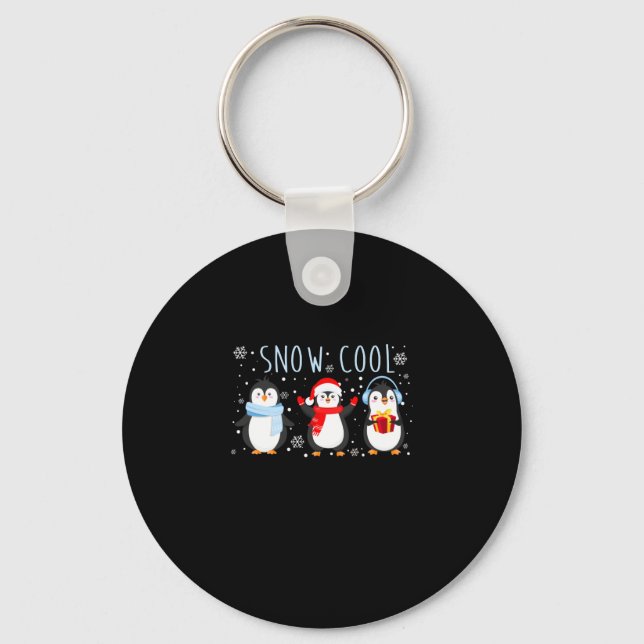 Chaveiro Pinguim Legal na neve  Natal (Frente)