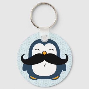 Chaveiro Pinguim Mustache Trend