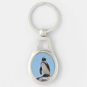 Chaveiro Pinguim Solitário Céu Azul
