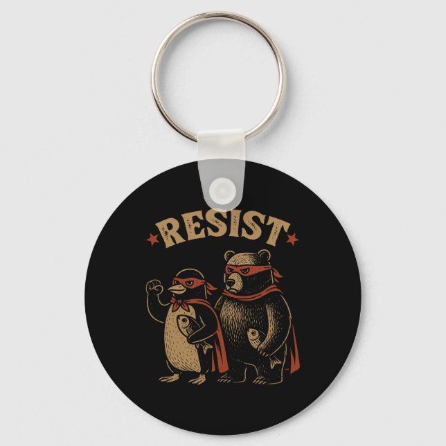 Chaveiro Pinguim Urso Pinguim Para Cima Resiste Pinguins En (Frente)