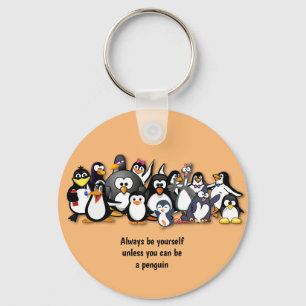 Chaveiro Pinguins animados e bonitos
