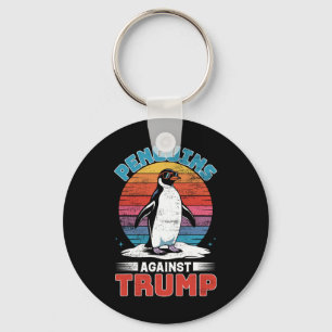 Chaveiro Pinguins Contra Trump Penguin Flippers Up Anti Tr