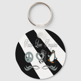 Chaveiro Pinguins de Paz e Amor