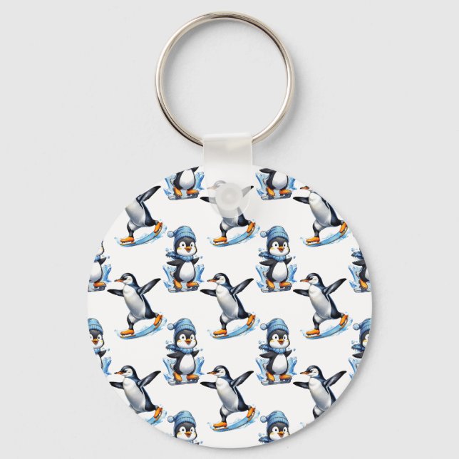 Chaveiro Pinguins - Design (Frente)