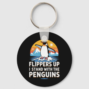 Chaveiro Pinguins Engraçados Contra Tarifas Dia da Libertaç