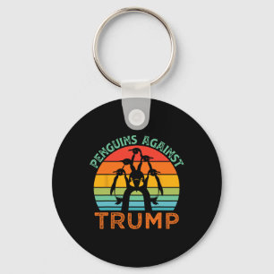Chaveiro Pinguins Engraçados Contra Trump Tarifas Engraçada