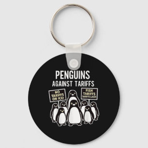 Chaveiro Pinguins protestam contra Tarifas Engraçado Pingui