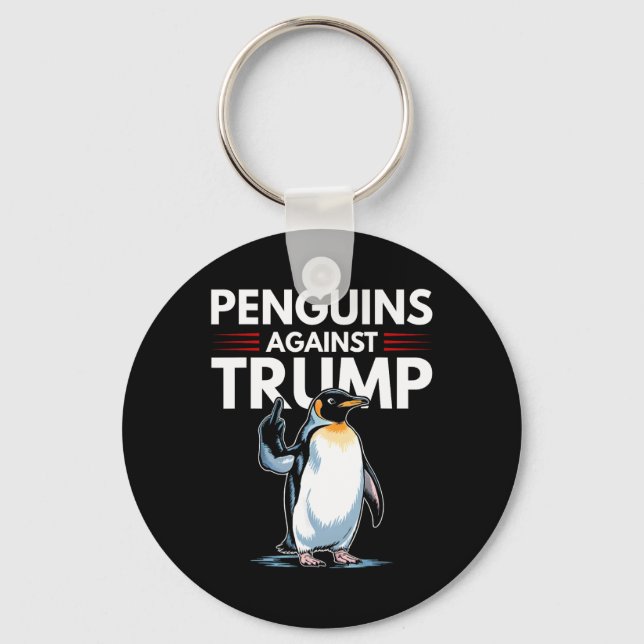 Chaveiro Pinguins Viram as Barbatanas Para Resistir Pinguin (Frente)