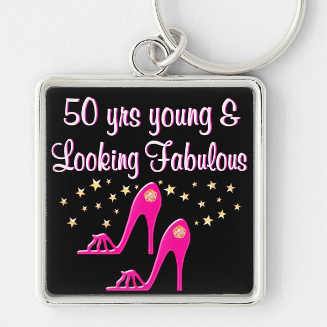 CHAVEIRO PINK 50 ANOS JOVENS E FABULOSOS (Frente)