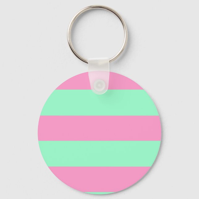 Chaveiro Pink Clássico e Padrão com Faixa Verde de Casa (Frente)