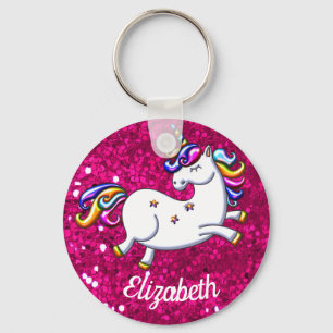 Chaveiro Pink Glitter Unicorn