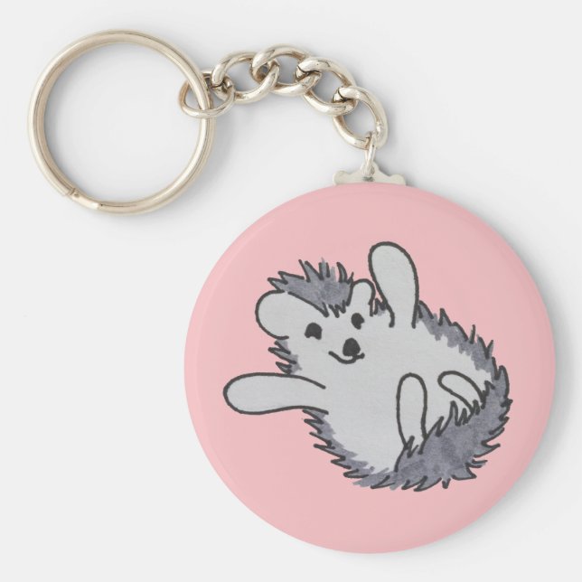 Chaveiro Pink Happy Hedgehog (Frente)