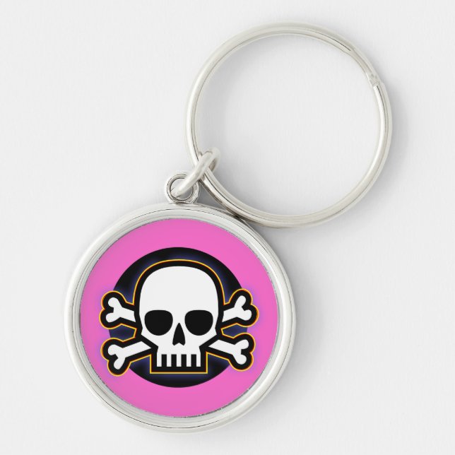 Chaveiro Pink Jolly Roger (Frente)