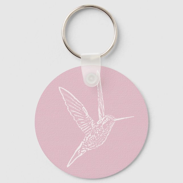 Chaveiro Pink & White Hummingbird (Frente)