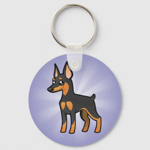 Chaveiro Pinscher diminuto dos desenhos animados/Manchester