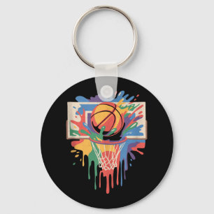 Chaveiro Pinta Colorida Esplash Basquete Jogador Artístico