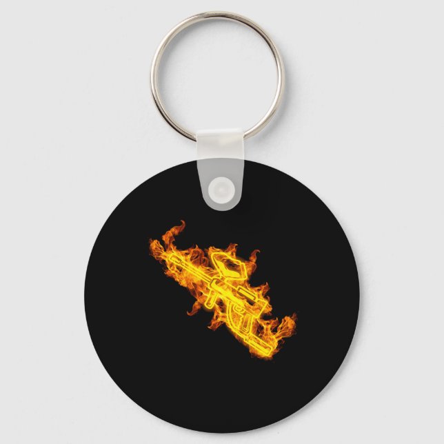 Chaveiro Pintball Paintballer de Fogo (Frente)