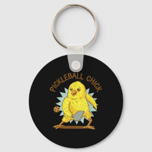 Chaveiro Pintinho De Pickleball Engraçado Cota Galinha Com