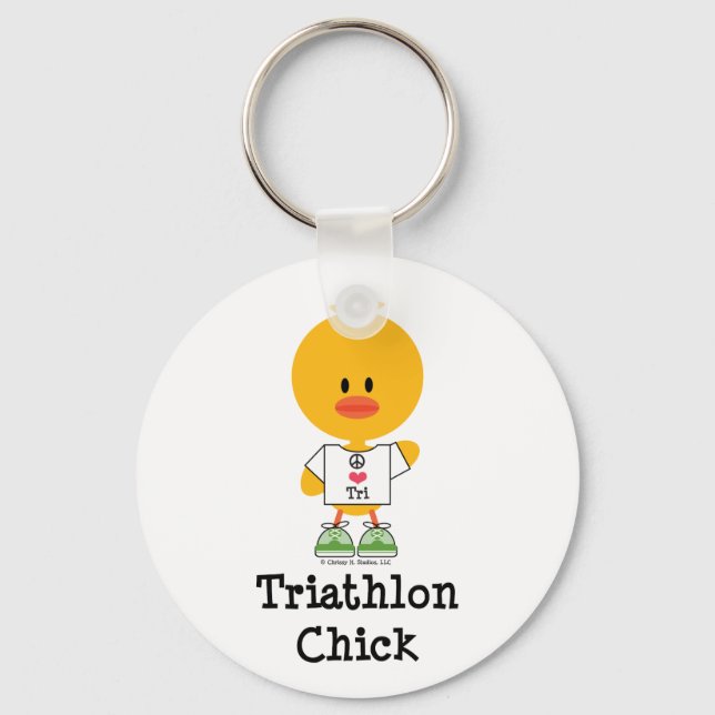 Chaveiro Pintinho de Triathlon (Frente)