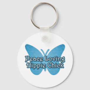 Chaveiro Pintinho Hippie de Amor pela Paz
