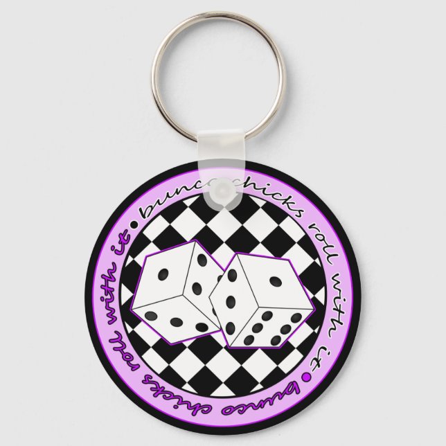Chaveiro Pintinhos Bunco Rolam Com Ele - Roxo (Frente)