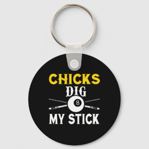 Chaveiro Pintinhos Cig My Stick Engraçado Piscina Player Bi