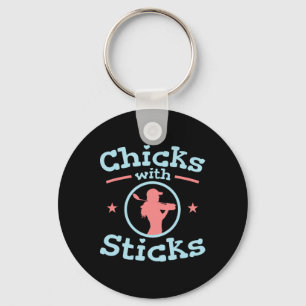 Chaveiro Pintinhos Com Sticks Golf Women Club