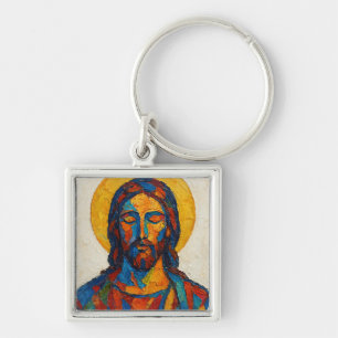 Chaveiro Pintura a óleo de Jesus (Ver. 1)