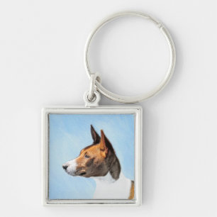 Chaveiro Pintura Basenji - Arte Original Custa