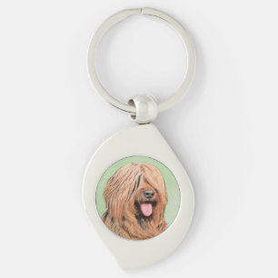 Chaveiro Pintura Briard - Arte Cachorro Original