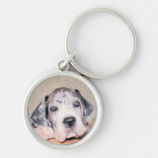 Chaveiro Pintura: Cachorro Dane (Frente)