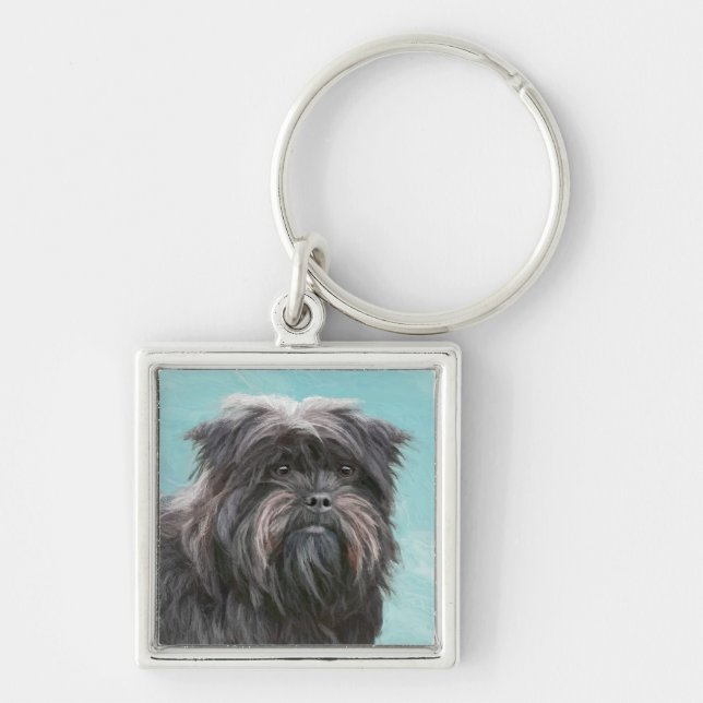 Chaveiro Pintura de Affenpinscher - Arte de Cachorro Origin (Frente)