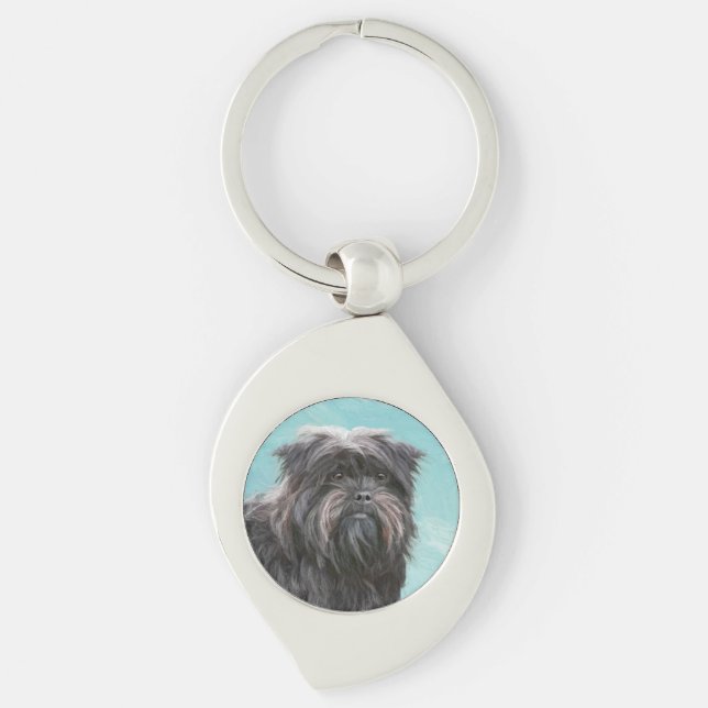 Chaveiro Pintura de Affenpinscher - Arte de Cachorro Origin (Frente)