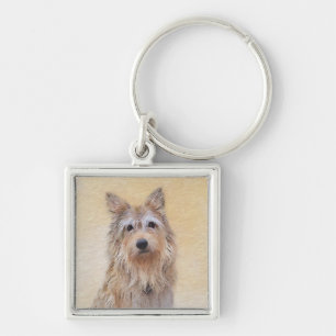 Chaveiro Pintura de Berger Picard - Arte de Cão Original B