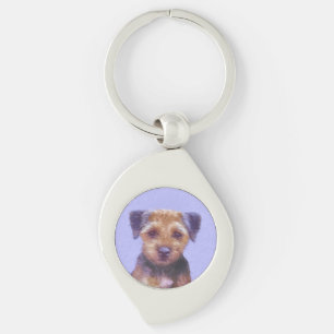 Chaveiro Pintura de Borda Terrier - Arte de Cachorro Origin