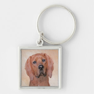 Chaveiro Pintura De Cães Redbone - Arte De Cães Original