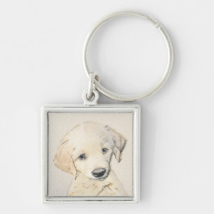 Chaveiro Pintura De Cãozinho Para Retriever ouro - Arte De