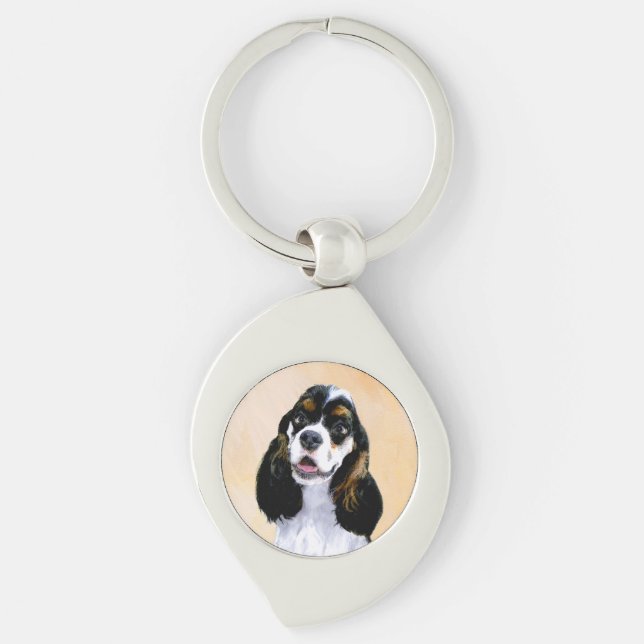 Chaveiro Pintura De Cocker Spaniel (Participante) - Arte De (Frente)