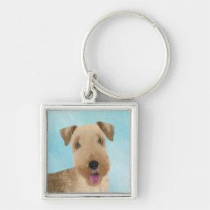 Chaveiro Pintura de Lakeland Terrier - Arte de Cachorro Ori