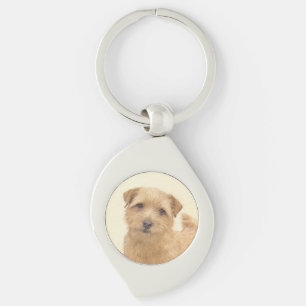 Chaveiro Pintura de Norfolk Terrier - Arte de Cachorro Orig
