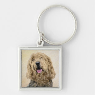 Chaveiro Pintura de Otterhound - Arte de Cachorro Original 