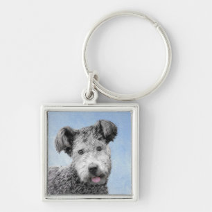 Chaveiro Pintura De Pumi - Arte De Cão Original Bonita