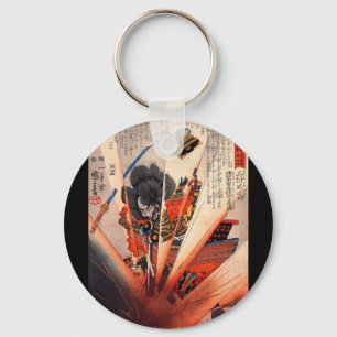 Chaveiro Pintura do samurai, cerca de 1800's